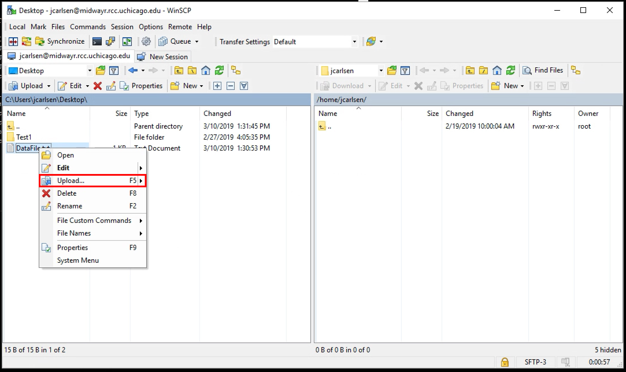 screenshot showing VMware Horizon data transfer